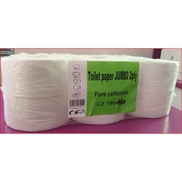 Toal.papier Jumbo 19 cm biely 2 vrstvy 110 m