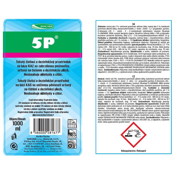5P - čistiaci prostriedok 1 L