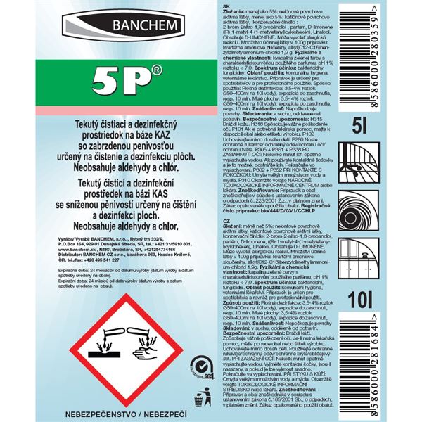 5P - čistiaci prostriedok 5 L
