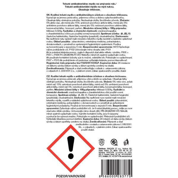 Bannderm - tekuté antibakteriálne mydlo 5 L
