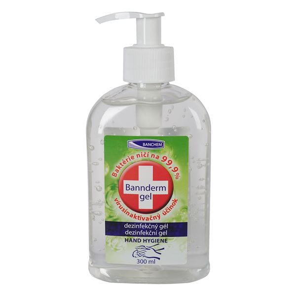 Bannderm gel - gelový prípravok na dezinfekciu rúk 300 ml
