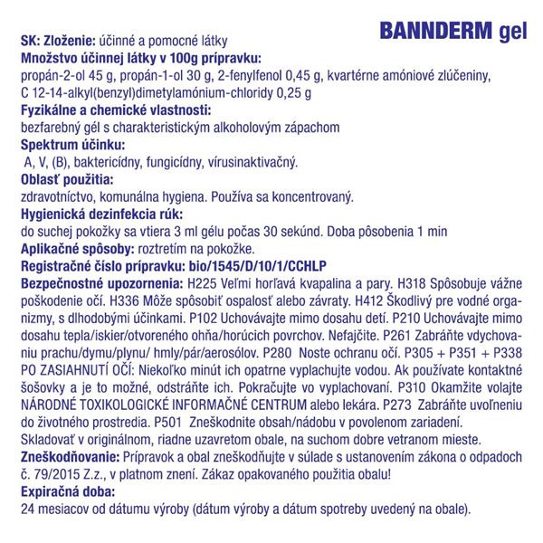 BANNderm dezinfekčný gel 5 L