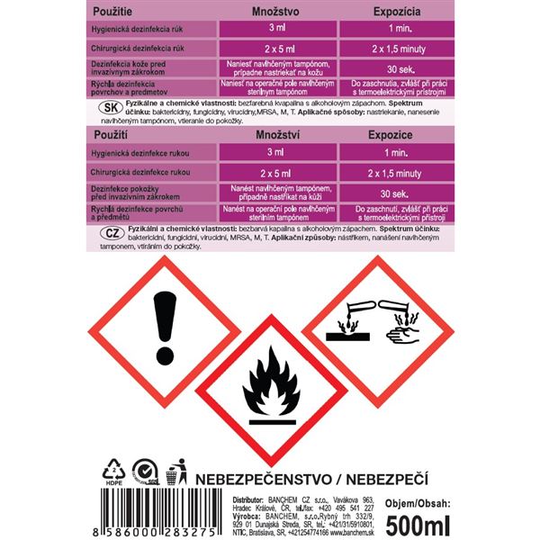 Chiroderm - prípravok na dezinfekciu rúk 500 ml