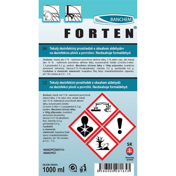 Forten - prostriedok na dezinfekciu plôch a predmetov