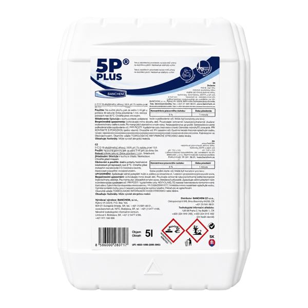5P Plus - dezinfekčný prostriedok 5 L 